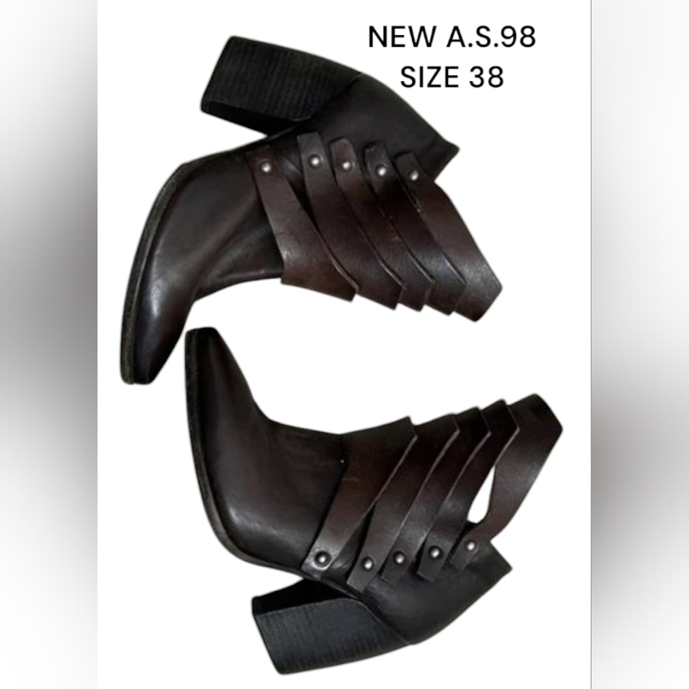 NEW A.S.98 Hama Brown ankle Boot Size 38